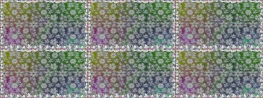 Renkli Bahar Temalı Kusursuz Arkaplan. Raster illüstrasyonunda kusursuz çiçek deseni. Güzel kumaş deseni. Düz Çiçek Elementleri Tasarımı.