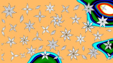 Eski usul küçük çiçekli şirin bir eskiz deseni. Raster illüstrasyonu. Kumaş, duvar kağıdı ve kağıt üzerine baskı yapmak için gelişen arka plan. Moda arka planında parlak buketler.