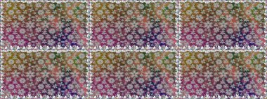 Süslü, dikişsiz, soyut çiçeklerle süslenmiş. Şekillendirilmiş çiçeklerle kusursuz desen. Çiçek deseni duvar kağıdı, şablon dolguları ve web sayfası arkaplanı için kullanılabilir.