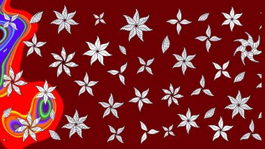 Çiçekli çiçek deseni, suluboya. Küçük çiçekte güzel bir çiçek deseni var. Raster deseni.