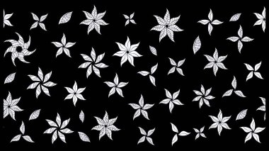 Siyah renkli çiçekler. Renkli Bahar temalı eskiz kalıbı. Çiçekli çiçek deseni, suluboya. Düz Çiçek Elementleri Tasarım Raster illüstrasyonu.