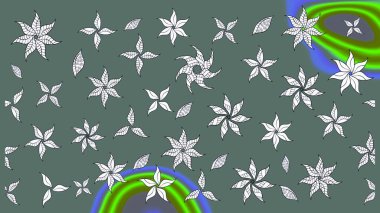 Çiçekli çiçek deseni, suluboya. Küçük çiçekte güzel bir çiçek deseni var. Raster deseni.