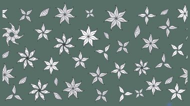Raster illüstrasyonu. Çizim çiçek deseni duvar kâğıdı olarak kullanılabilir. Tarafsız renklerde çiçekler.