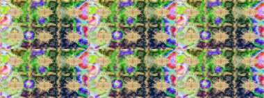 Klasik raster şablonu. Tekrarlayan ögelerle soyut arkaplan çiz. Yeşil ve altın desenli.