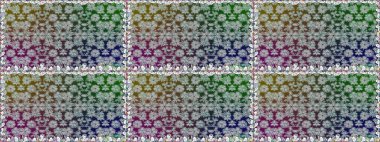 Düz Çiçek Elementleri Tasarımı. Raster illüstrasyonunda kusursuz çiçek deseni. Renkli Bahar Temalı Kusursuz Arkaplan. Güzel kumaş deseni.