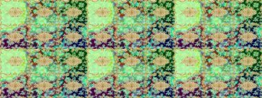 Tasarım şablonu için çizgi çizimi sınırı. Altın desenli çiçek dekoru. Doğu tarzı element. Yeşil renklerdeki altın element. Davetiyeler, kartlar, web sayfası için Raster illüstrasyonu.