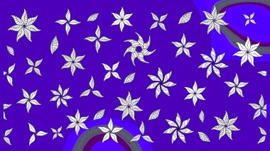 Mor el çizimi desen. Raster deseni. Sanat, çiçeklere ilham verir ve arka planda izler bırakır. Karalama çiçekleri çizim deseni.