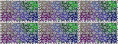 Kumaş, tekstil, duvar kağıdı baskısı için. Miles Fleur, süslü püslü bir süs. Tomurcukları papatya çiçekleri olan sevimli bir çiçek deseni. Eski usul. Kusursuz bir geçmişi var. Raster illüstrasyonu.