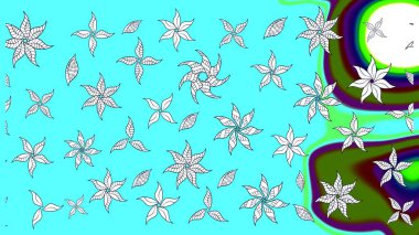 Paisley el çizimi elementler. Fantezi çiçekli eskiz deseni, doğal duvar kağıdı, çiçek desenli kıvrım çizimi. Ev dekoru.