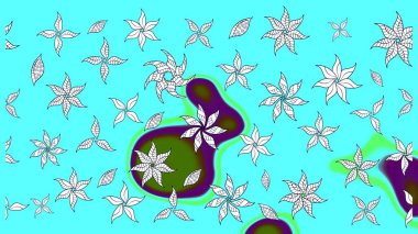 Renkli Bahar Teması eskiz kalıbı. Süslü kumaş deseni. Düz Çiçek Elementleri Tasarımı. Raster illüstrasyonunda çiçek deseni çizimi.