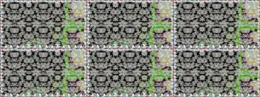 Raster illüstrasyonu. Kusursuz çiçek deseni duvar kâğıdı olarak kullanılabilir. Gri renkli çiçekler.