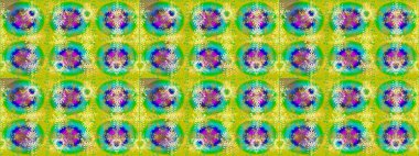 Renkli elementlerle Raster ilginç desen