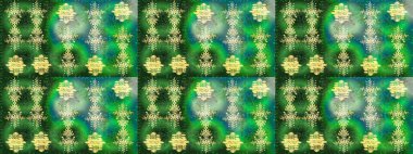 Yeni yıl kar tanesi. Düz kar karalama ikonları, kar taneleri silueti yeşil, mavi ve sarı renkli yılbaşı afişleri, kartlar. Güzel soyut kar taneleri raster tasarımı..