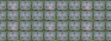 Şirin çiçekler. Çizgi çizimi kalıbı. Raster Moda kumaş deseni.