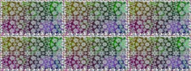 Raster illüstrasyonu. Güzel çiçekli kusursuz desen ve gri renkli yapraklar, suluboya çiçek deseni, duvar kağıdı, kart veya kumaş için fayanslı.