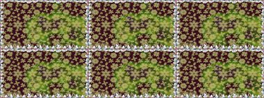 Raster illüstrasyonu. Kahverengi renkli çiçekler. Kusursuz çiçek deseni duvar kağıdı için kullanılabilir.