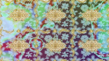 Tarafsız renklerde altın elementli eskiz deseni. Noel, kar tanesi, yeni yıl 2019.