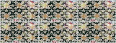 Küçük nötr çiçeklerle oldukça kaliteli beslenme çantası deseni. Millefleur 'lar. Tekstil, kumaş, kapaklar, duvar kağıtları, baskı, naylon, yapıştırma, örgü, dekupaj için çiçeksiz arkaplan.