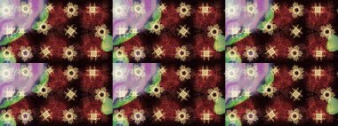 Kar tanelerinin soyut arkaplanlı Noel şablonu. Raster illüstrasyonu. Kahverengi, siyah ve nötr kar taneleri. Noel ve Yeni Yıl moda baskıları için tatil tasarımı.