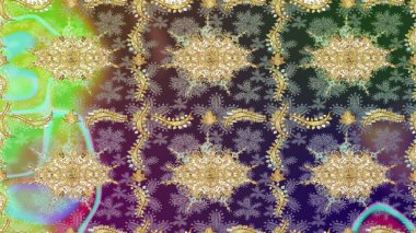 Sembol bayramı, yeni yıl kutlamaları, altın desenler. Tarafsız renklerde altın kar taneleri. Noel Altın Kar Tanesi eskiz modeli. Kış kar dokusu duvar kağıdı.