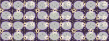 Soyut mandala veya kaprisli kar tanesi içini kaplamak sanat çizmek. Renkli arka plan üzerinde izole sevimli kar taneleri. Raster illüstrasyon.