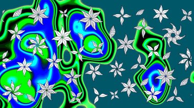 Mavi renkli çiçekler. Tekstil ve kapak tasarımı için mükemmel. Renkli mavi çizim kalıbı. Elle çizilmiş sonbahar çiçeği deseni. Doodle tarzı.