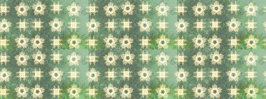 Yeşil renkli çiçekler. Çiçek desenli eskiz. Renkli Bahar Teması eskiz kalıbı. Düz Çiçek Elementleri Tasarım Raster illüstrasyonu.