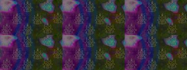 Asya tekstil tarzında. Renkli Bahar Teması eskiz kalıbı. Güzel kumaş deseni. Raster illüstrasyonu. Düz Çiçek Elementleri Tasarımı. Çiçek desenini çiz.