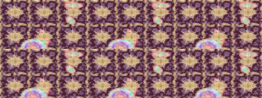 Duvar kâğıdı barok, İspanyol kumaşı. Çiçek deseni. Skeç raster arka planı. Kahverengi renklerde altın elementler. Şekil grafik deseni.