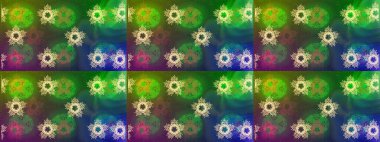 Siluet kar tanesi işareti izole edilmiş yeşil, mavi ve kahverengi renkler. Sembol kışı, donmuş, Noel, yeni yıl tatili. Düz dizayn. Grafiksel element dekorasyonu. Kar Tanesi Mozaik ikonu. Raster çizimi..