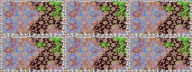 Vadinin bej renkli çiçekleri. Çiçeksiz desenlerin çizimi.