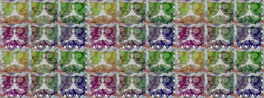 Zentangle soyut çiçekleri. Karalama çiçeği. Düz Çiçek Elementleri Tasarımı. Raster illüstrasyonu. Güzel kumaş deseni. Renkli Bahar Teması Kusursuz Arkaplan.