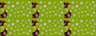 Sabıka fotoğraflarında, bebek kıyafetlerinde, duvar kâğıtlarında, paket kutularında falan kullanılabilir. Zarif, parlak ve eskiz yeşil çiçek deseni tasarımı.