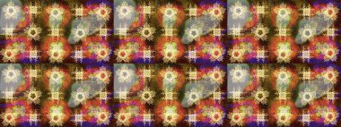 Renkli elementlerle Raster ilginç desen