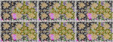 Klasik klasik klasik arka plan. Gri renklerde, altın elementlerle kusursuz desen. Geleneksel oryantasyon süsü. Klasik raster altın pürüzsüz desen.