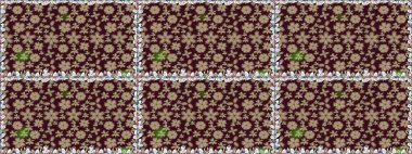 Kızılderili desenli desenli desenli şal deseni. Raster Henna dövme stili. Etnik Mandala süsü. Tekstil, tebrik kartı, boyama kitabı, telefon kılıfı baskısı için kullanılabilir.