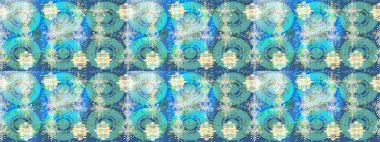 Raster Noel soyut renkli arka plan ve tatlı kar tanesi. Raster illüstrasyonu. Mavi, nötr ve yeşil renkli kar taneleri.