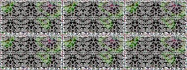 Raster illüstrasyonu. Küçük çiçekli kusursuz yay deseni. Suluboya stilinde renkler üzerine.