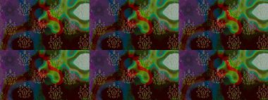 Raster illüstrasyonu. Suluboya tarzında kahverengi renkte. Küçük çiçekli bahar deseni çiz.