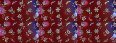 Kar Tanesi Simgesi. Kar Tanesi Raster illüstrasyonu. Kırmızı, mor ve kahverengi renklerde izole edilmiş. Kış kar taneleri.