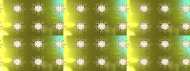 Sanat terapisi tarzı zen çizim için altın mandala şeklindeki kar tanelerini birleştirin. El çizimi, dövme stili, kumaş tasarımı ve Raster illüstrasyonunda kartlar..