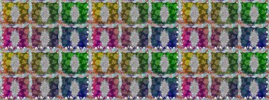 Etnik Mandala havlusu. Kusursuz süs izi. Tebrik kartı geçmişi, boyama kitabı, arkaplan ve tekstil için kullanılabilir. Sınır Kızılderili çiçekli paisley patten. Raster Henna tarzı.