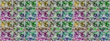 Klasik çiçek tasarımı elementleri. Tarafsız kıvırcık çiçekler tarafsız renklerde şekillenir. Raster illüstrasyonu.