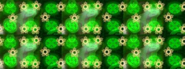 Raster illüstrasyonu. Raster çiçekleri klasik tarzda çizilmiş. Çiçekli, pürüzsüz bir desen. Sarı, mavi ve yeşil renklerde bahar çiçekleri..