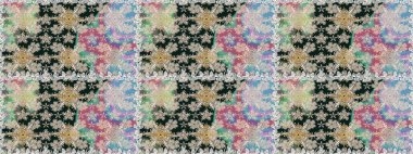 Çocuk stili. Çiçekli, kusursuz bir arkaplan. Renkli Bahar Temalı Kusursuz Arkaplan. Düz Çiçek Elementleri Tasarımı.