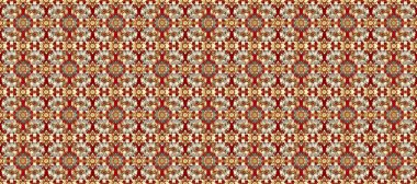 Bej, kahverengi ve kırmızı renklerde altın çiçekli altın desenler. Altın rengi, kusursuz çizim. Raster geometrik arka plan. Senin tasarımın için, duvar kağıdı..