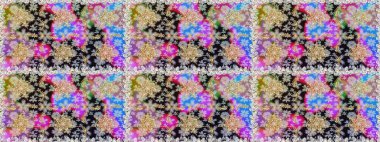 Süslü dekorasyon. Damask altın soyut çiçek nötr renklerde pürüzsüz desen. Raster illüstrasyonu.