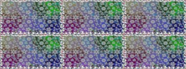 Küçük çiçekteki sevimli çiçek deseni. Gri renkli çiçekler. Raster illüstrasyonu.