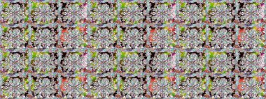 Klasik çiçek tasarımı elementleri. Tarafsız kıvırcık çiçekler tarafsız renklerde şekillenir. Raster illüstrasyonu.