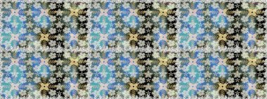 Moda arka planında parlak buketler. Sevimli, pürüzsüz desenli, küçük çiçekli, klasik tarzda. Raster illüstrasyonu. Kumaş, duvar kâğıdı ve kağıda yazdırmak için gelişen arkaplan.